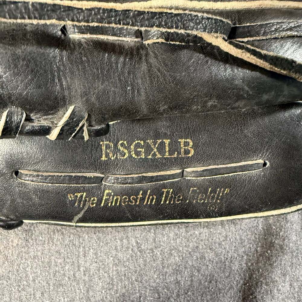 Rawlings RSGXLB 14 Inch Edge-U-Cated Heel Black Leather Baseball Softball Glove